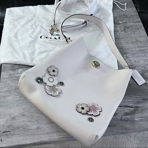 Coach Leather Floral Charlie Bucket Bag